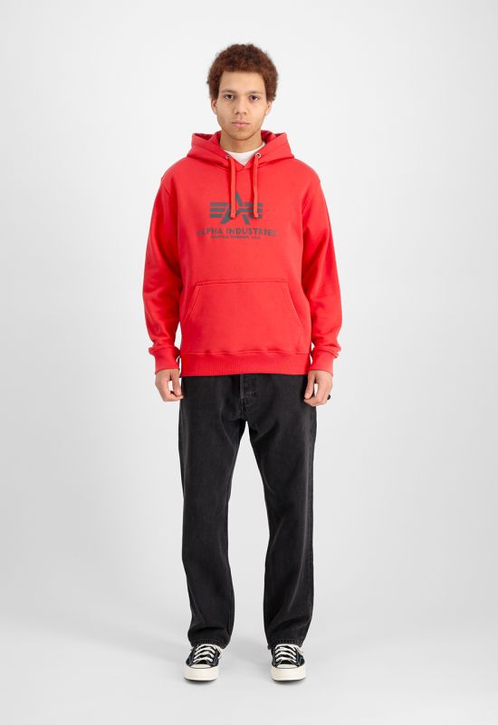 ALPHA INDUSTRIES Mikina Basic Hoody - radiant red (178312/711)