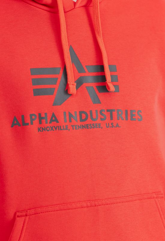 ALPHA INDUSTRIES Mikina Basic Hoody - radiant red (178312/711)