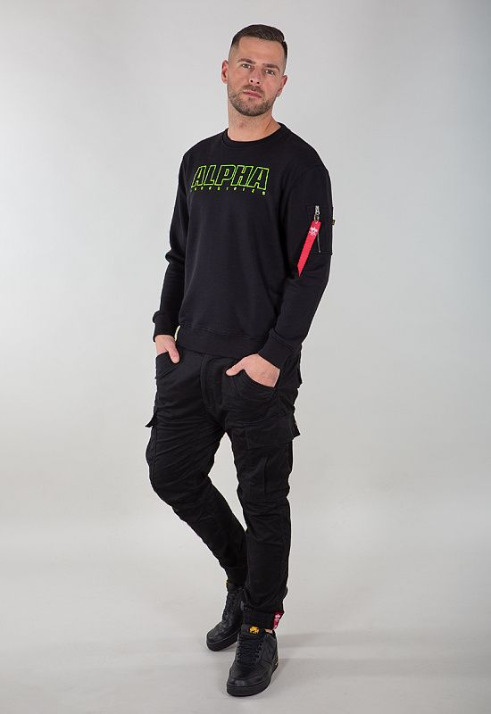 ALPHA INDUSTRIES Mikina Alpha Embroidery - čierna (116312/03)