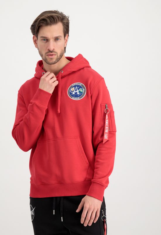 ALPHA INDUSTRIES Mikina Apollo Mission - červená (106338/328)