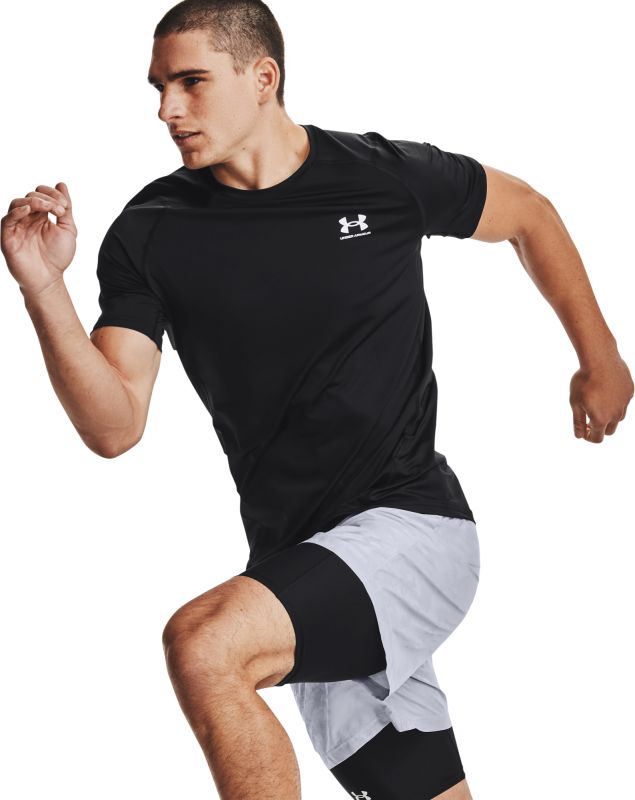 UNDER ARMOUR Tričko HG Armour Fitted SS - čierne (1361683-001)