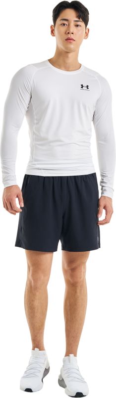 UNDER ARMOUR Tričko s dlhým rukávom HeatGear - white / black (1361524-100)