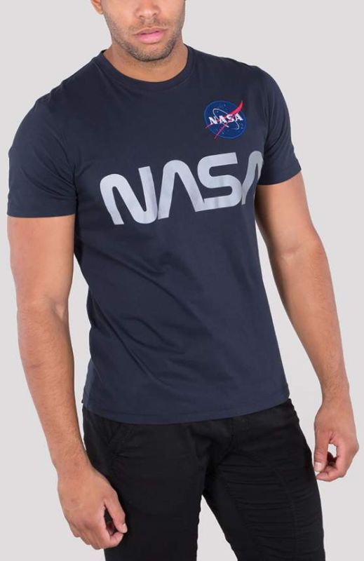 ALPHA INDUSTRIES Tričko NASA Reflective T - modré (178501/07)