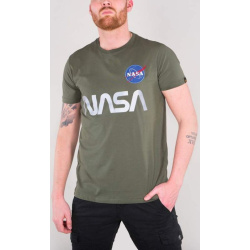 ALPHA INDUSTRIES Tričko NASA Reflective T - dark olive (178501/142)