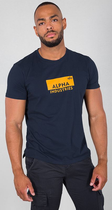 ALPHA INDUSTRIES Tričko Box Logo T - new navy (198505/435)