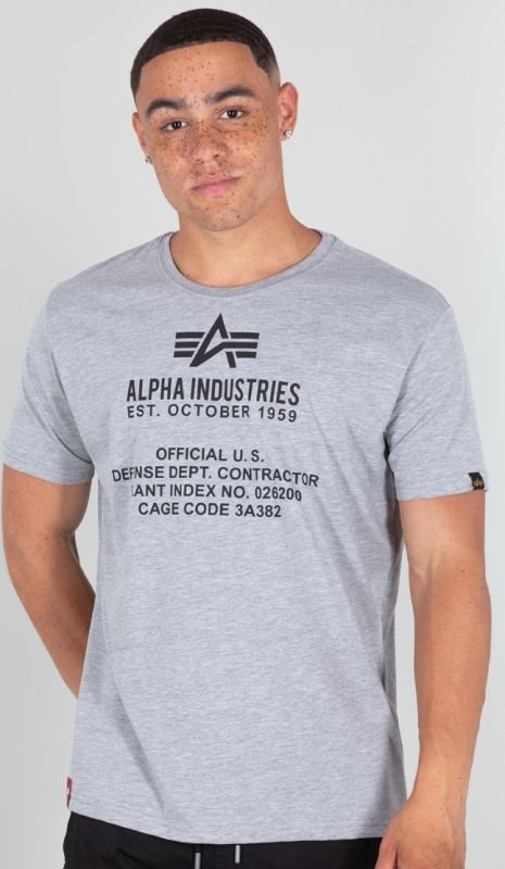 ALPHA INDUSTRIES Tričko Fundamental T - grey heather (118509/17)