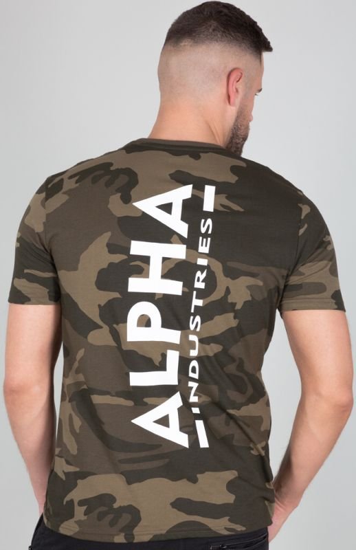 ALPHA INDUSTRIES Tričko Backprint T Camo - olive camo (128507C/239)