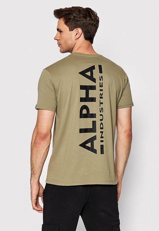 ALPHA INDUSTRIES Tričko Backprint T - olivové/čierne (128507/154)