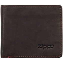 ZIPPO Kožená peňaženka 11x10x1cm - dark brown (44100)