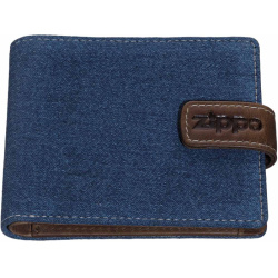 ZIPPO Kožená/Textilná peňaženka 11,7x9,2x1,9cm - denim / brown (44157)