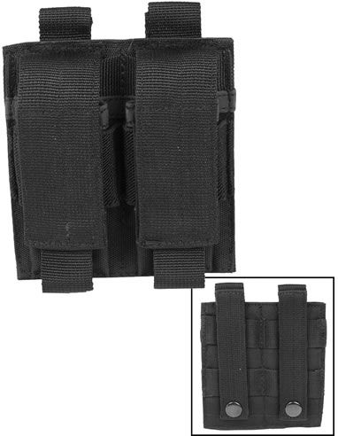 MILTEC MOLLE Double Pouch na zásobník pre pištoľ - čierny (13495502)