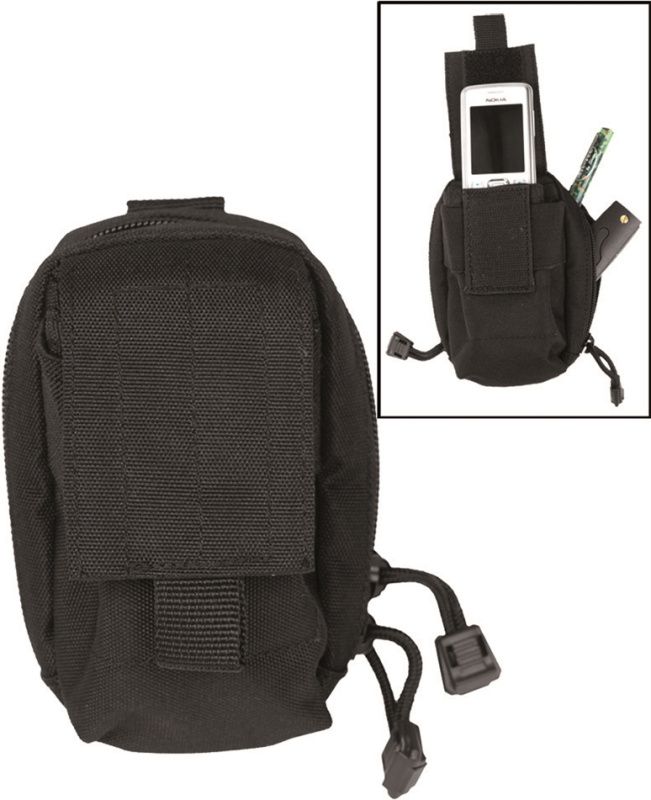 MILTEC MOLLE Pouch pre mobil / GPS, polstrované - čierny (13490502)