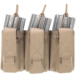 WARRIOR Triple MOLLE Open 5.56mm Mag/Bungee Retention - coyote (W-EO-TMOP-TP-CT)