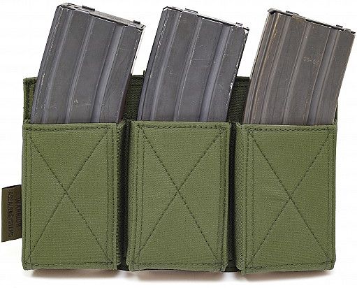 WARRIOR Triple Elastic Mag Pouch Colours - olive drab (W-EO-TEMP-OD)