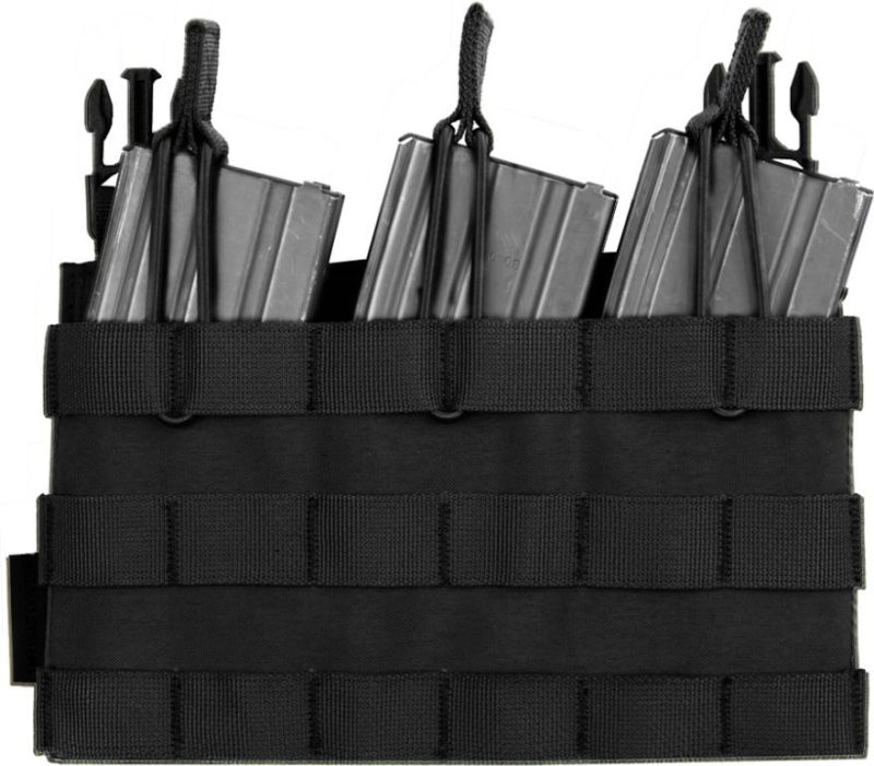 WARRIOR Detachable Triple molle open pouch for RPC - black (W-EO-DFP-TMOP-BLK)