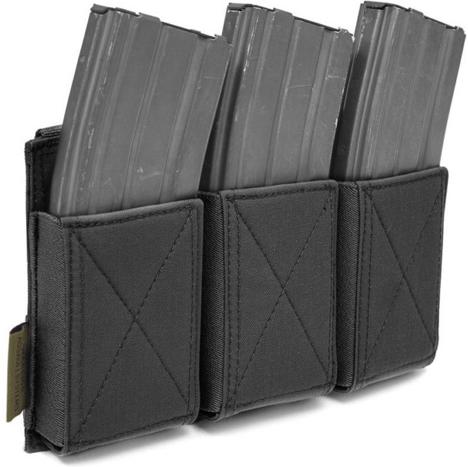 WARRIOR Triple Elastic Mag Pouch Colours - čierny (W-EO-TEMP-BLK)