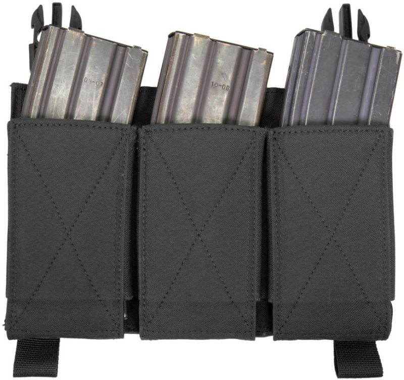 WARRIOR Removable Triple Elastic Mag Pouch - black (W-EO-DFP-TEMP-BLK)