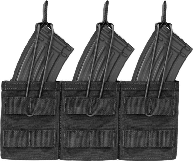 WARRIOR Triple MOLLE Open AK 7.62mm - black (W-EO-TMOP-AK-BLK)