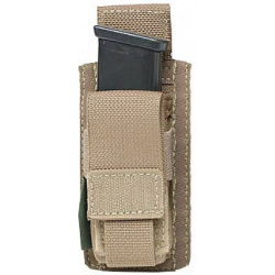 WARRIOR Direct Action Single 9mm Pistol Mag Pouch - coyote (W-EO-SPDA-9-CT)