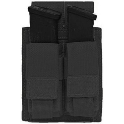 WARRIOR Direct Action Double DA 9mm Pistol Pouch - čierny (W-EO-DPDA-9-BLK)