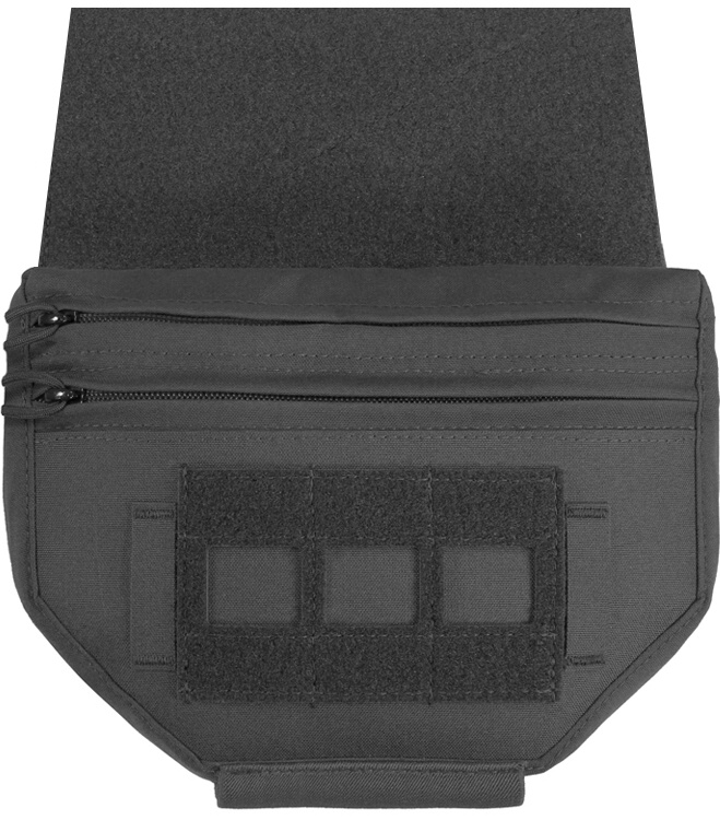 WARRIOR Laser Cut Drop Down Velcro Utility Pouch - black (W-LC-DDVUP-BLK)