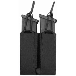 WARRIOR Laser Cut Double Bungee Pistol Pouch - black (W-LC-DBPP-BLK)