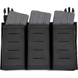 WARRIOR LC Detachable Front Panel Triple Snap Mag Pouch - black (W-LC-DFP-TSMP-BLK)