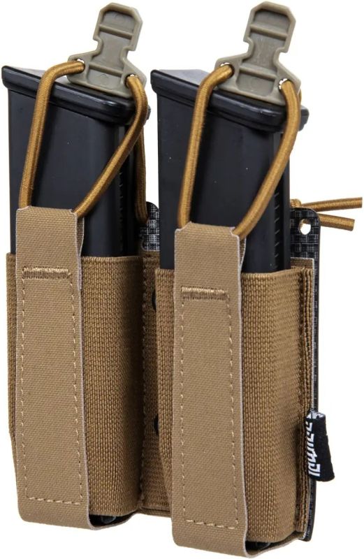 PRIMAL GEAR Double pistol mag pouch - coyote brown