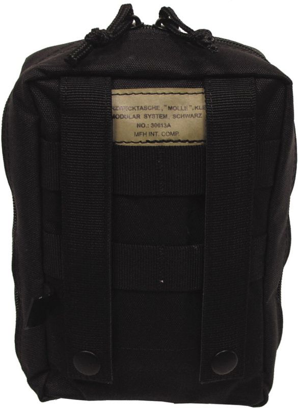 MFH MOLLE Utility pouch, small 19x7x13, vertikálne - čierny (30613A)