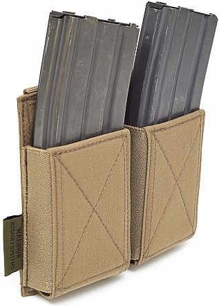 WARRIOR Double Elastic Mag Pouch Colours - coyote (W-EO-DEMP-CT)