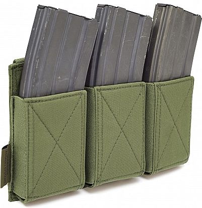 WARRIOR Triple Elastic Mag Pouch Colours - olive drab (W-EO-TEMP-OD)