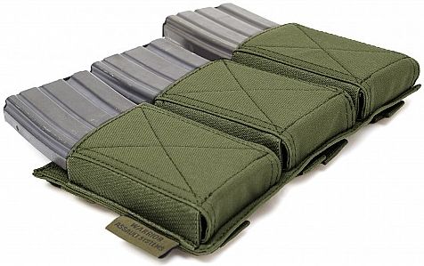 WARRIOR Triple Elastic Mag Pouch Colours - olive drab (W-EO-TEMP-OD)