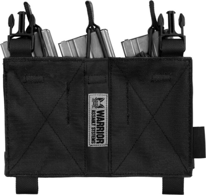 WARRIOR Detachable Triple molle open pouch for RPC - black (W-EO-DFP-TMOP-BLK)