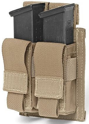 WARRIOR Direct Action Double DA 9mm Pistol Pouch - coyote (W-EO-DPDA-9-CT)