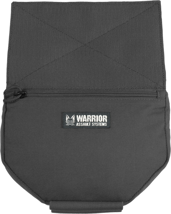 WARRIOR Laser Cut Drop Down Velcro Utility Pouch - black (W-LC-DDVUP-BLK)