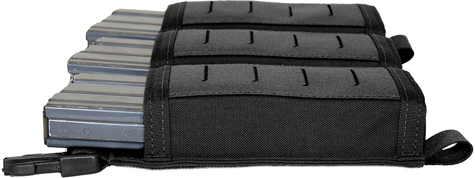 WARRIOR LC Detachable Front Panel Triple Snap Mag Pouch - black (W-LC-DFP-TSMP-BLK)