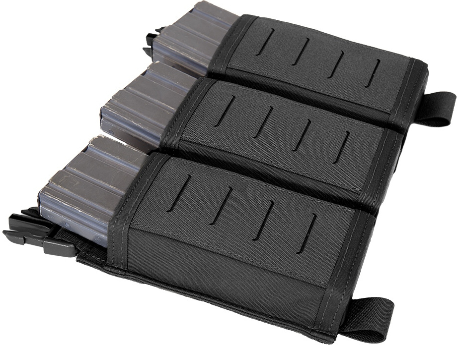 WARRIOR LC Detachable Front Panel Triple Snap Mag Pouch - black (W-LC-DFP-TSMP-BLK)