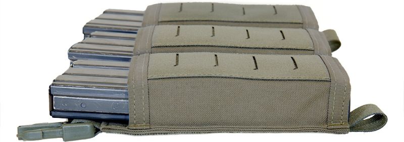 WARRIOR LC Detachable Front Panel Triple Snap Mag Pouch - ranger green (W-LC-DFP-TSMP-RG)