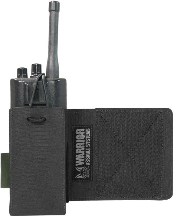 WARRIOR LC Wing Velcro Adjustable Radio Pouch - Left - black (W-LC-WV-ARP-L-BLK)