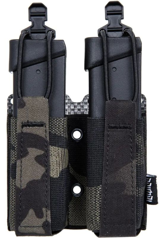 PRIMAL GEAR Double pistol mag pouch - multicam black