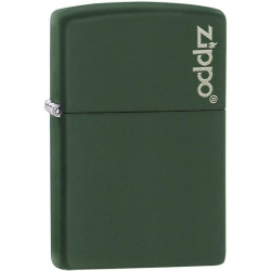 ZIPPO Zapaľovač GREEN MATTE LOGO (26093)