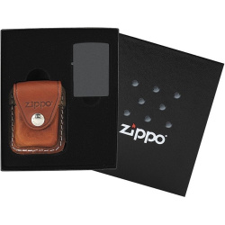 ZIPPO Darčeková krabička a puzdro LPCB POUCH brown (44065)