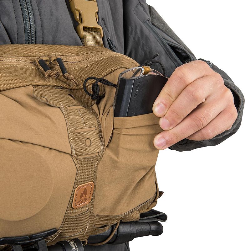 HELIKON Batoh na hrudník Numbat cordura - čierny/šedý (TB-NMB-CD-0135A)