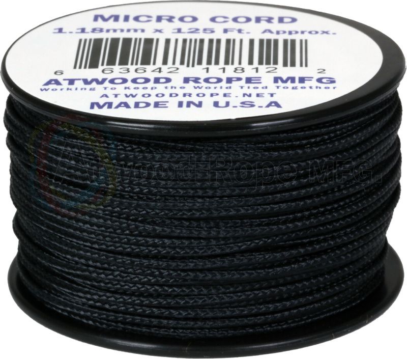 Micro Cord Black 1.18mm x 125ft (RG1267)