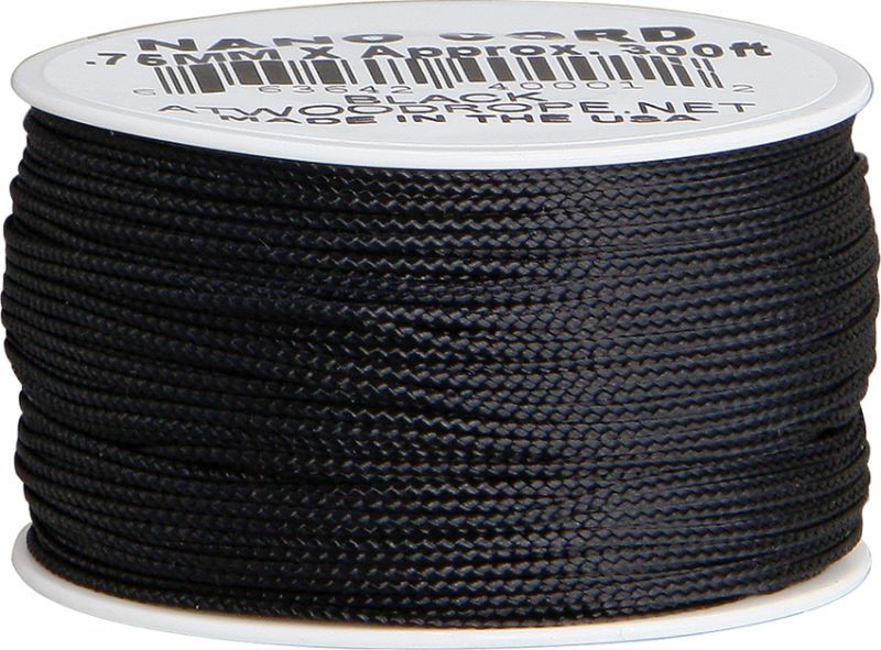 US paracord šnúra Nano 0.75mm x 90m - čierna (RG1037)