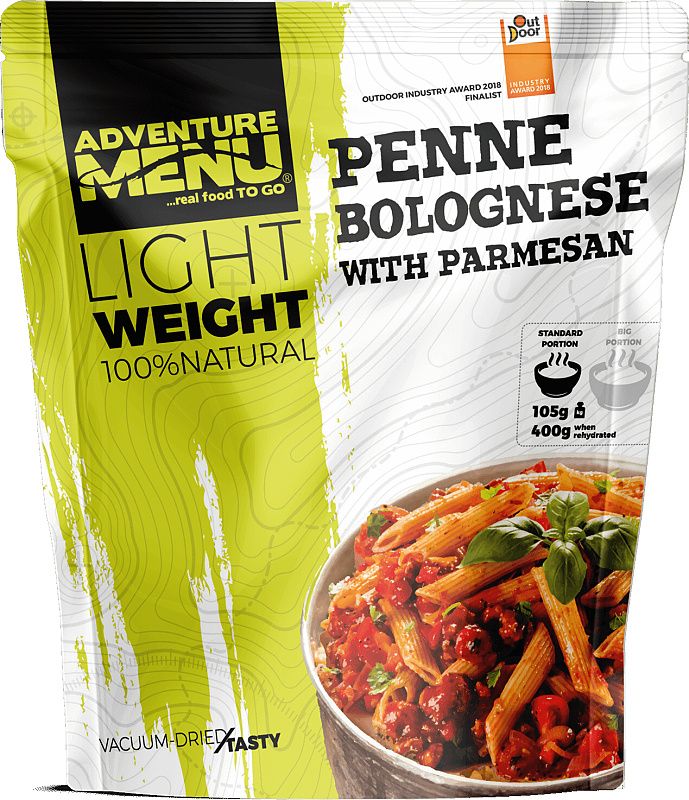 ADVENTURE MENU Light Penne s boloňskou omáčkou a parmezánom 158g/600g