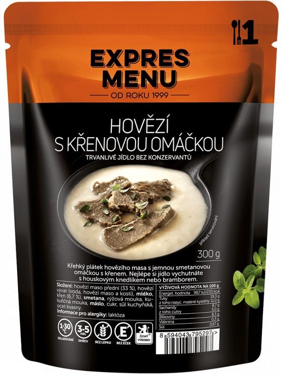 EXPRES MENU Hovädzie s chrenovou omáčkou 300g