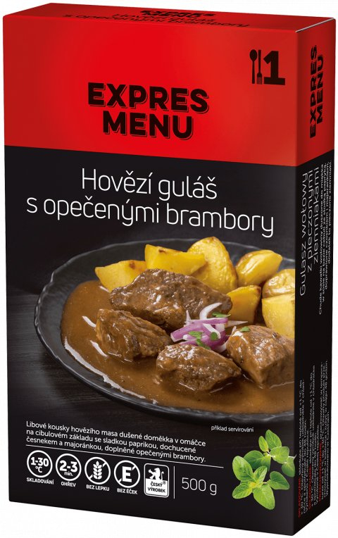 EXPRES MENU KM Hovädzí guláš s opečenými zemiakmi 500g