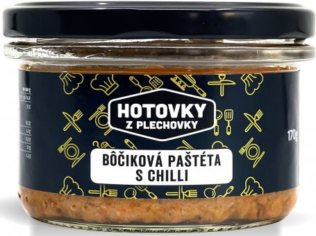 HOTOVKY Z PLECHOVKY Bôčiková paštéta s chilli 170g