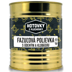 HOTOVKY Z PLECHOVKY Fazuľová polievka s údeným a klobásou 800ml